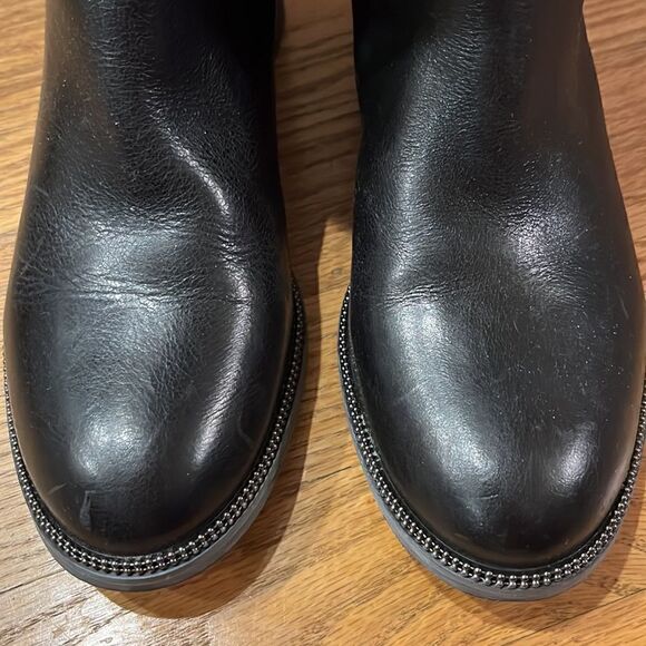 Franco Sarto Women’s Black Rounded Toe Becky Wide Calf Knee High Boots- Size 6M - Picture 8 of 16